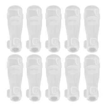 Plastic Makeup Brush Protectors Transparent Dust Covers 10Pcs for Home Use