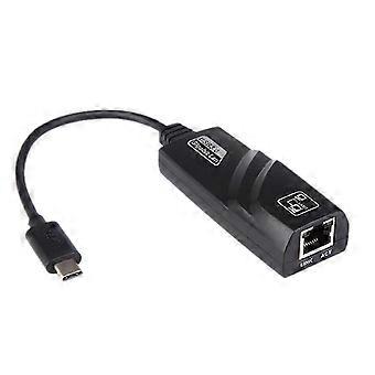 Type-C to RJ45 Gigabit USB3.1 Ethernet Adapter 1000 Mbps Network Card Ethernet Connector Portable compatible with Laptop Desktop