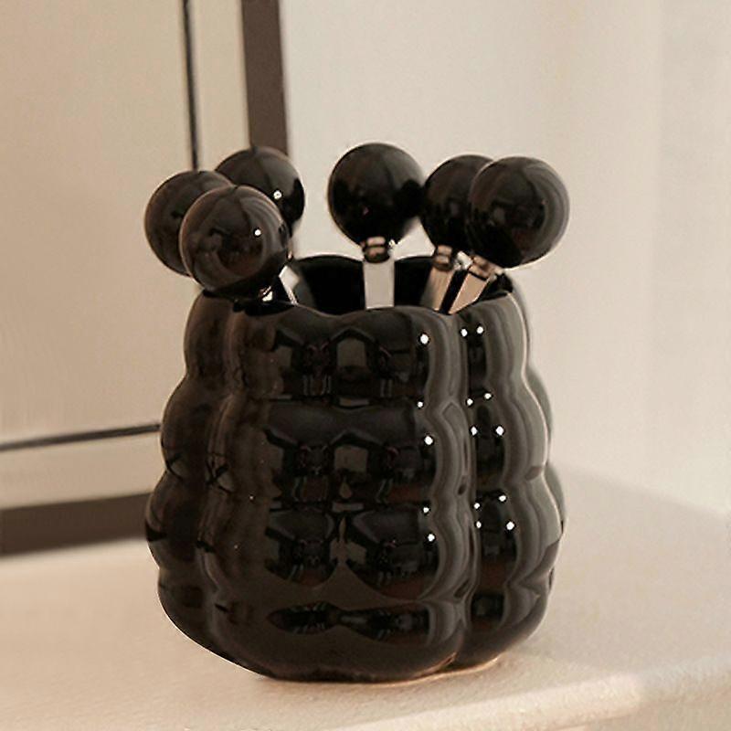 Ceramic-Handle Stainless Steel Fruit Forks