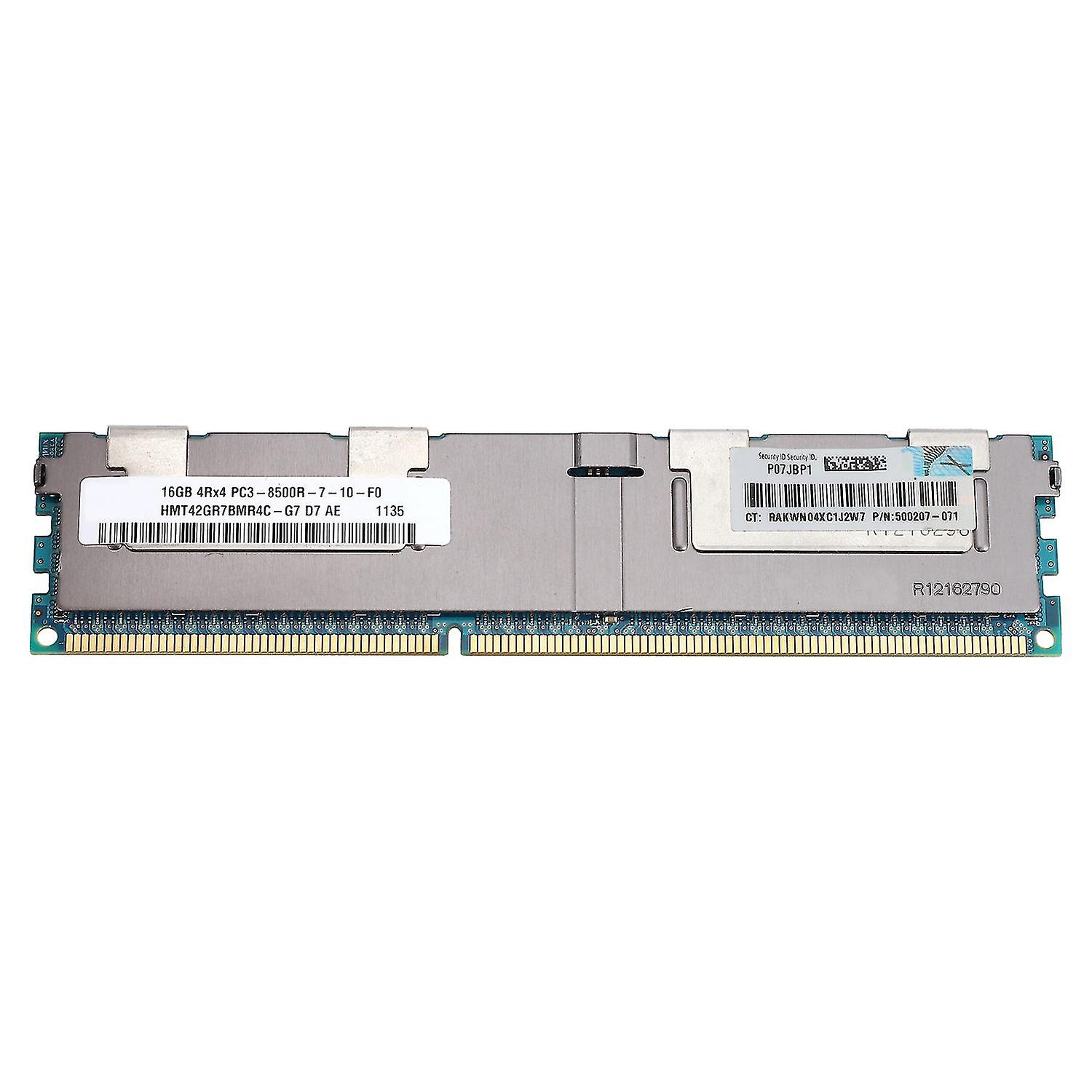 16gb Pc3-8500r Ddr3 1066mhz Cl7 240pin Ecc Reg Memory Ram 1.5v 4rx4 Rdimm Ram For Server Statio
