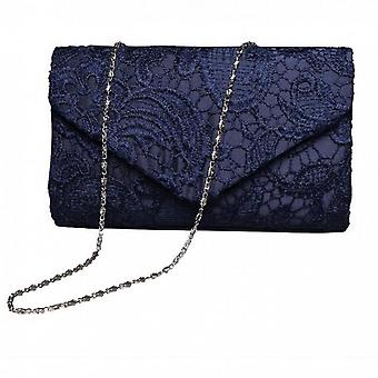 Women's Elegant Floral Lace Evening Clutch Envelope Prom Handbag Wedding Purse