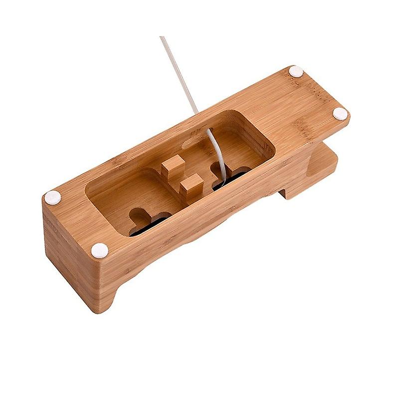 Bamboo Desktop Mobile Phone Bracket Base Multifunctional Watch Mounts & Holders