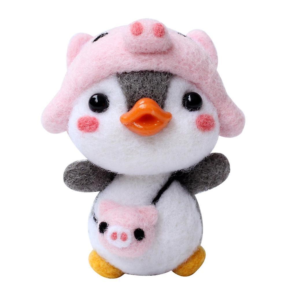 DIY Lovely Penguin Animal Needle Felting Kit with Basic Tools Unicorn