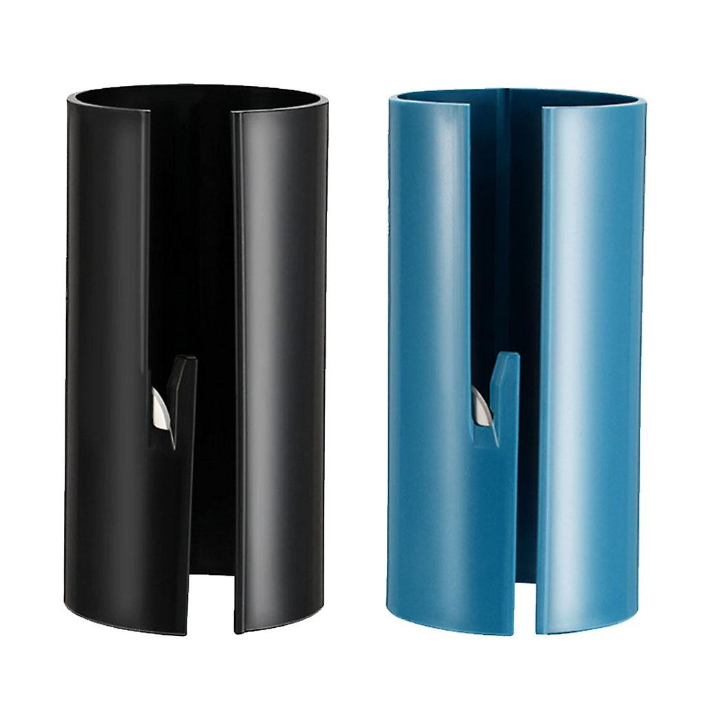 2 Pcs Present Gift Wrapping Paper Roll Cutter Cutting Tool Safety Blue Black