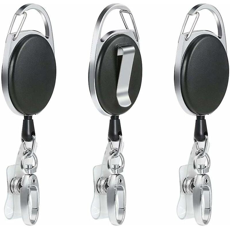 3pcs retractable key ring,