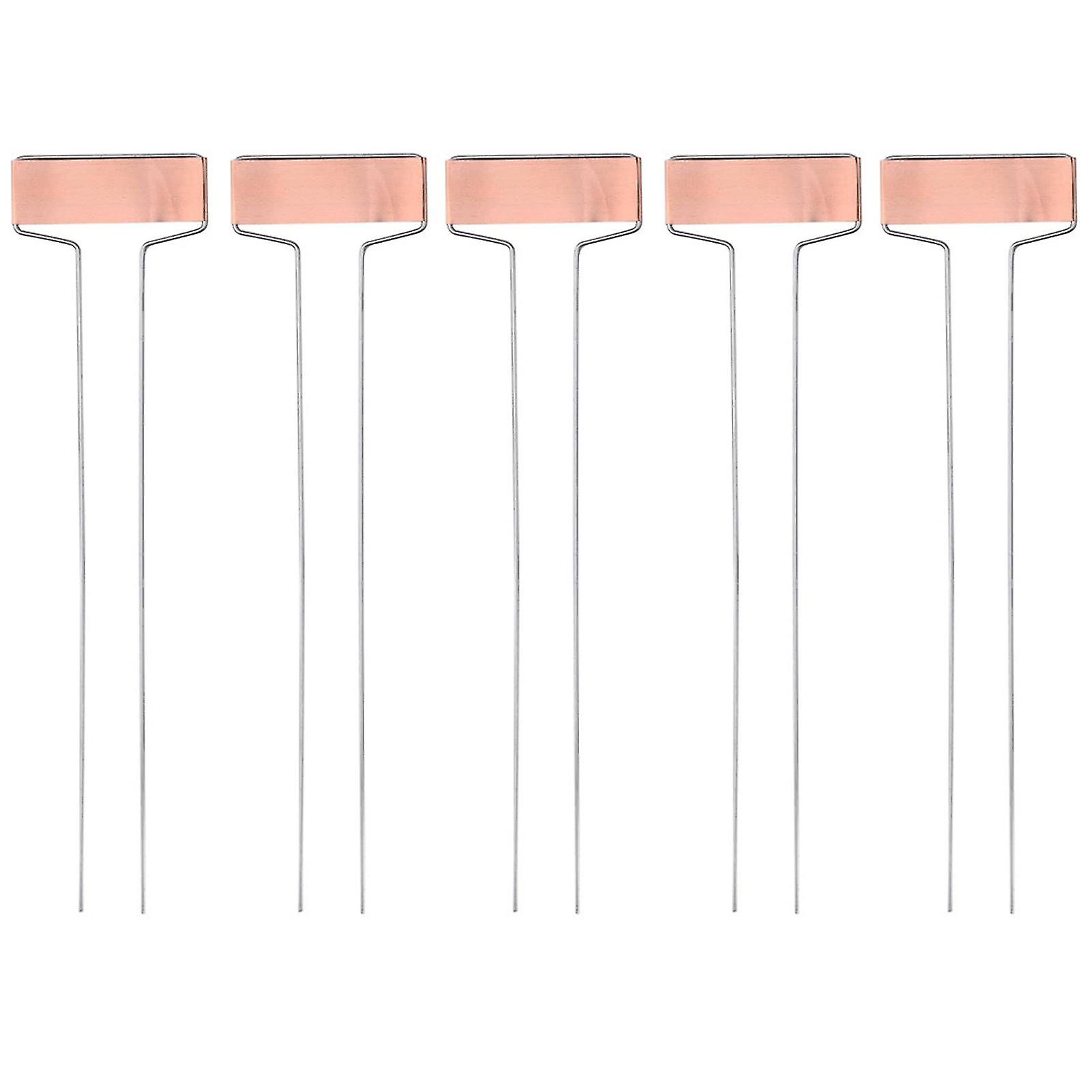 庭のための5pcs植物ラベル変形不可能な耐候性の銅の省力化の庭のマーカー