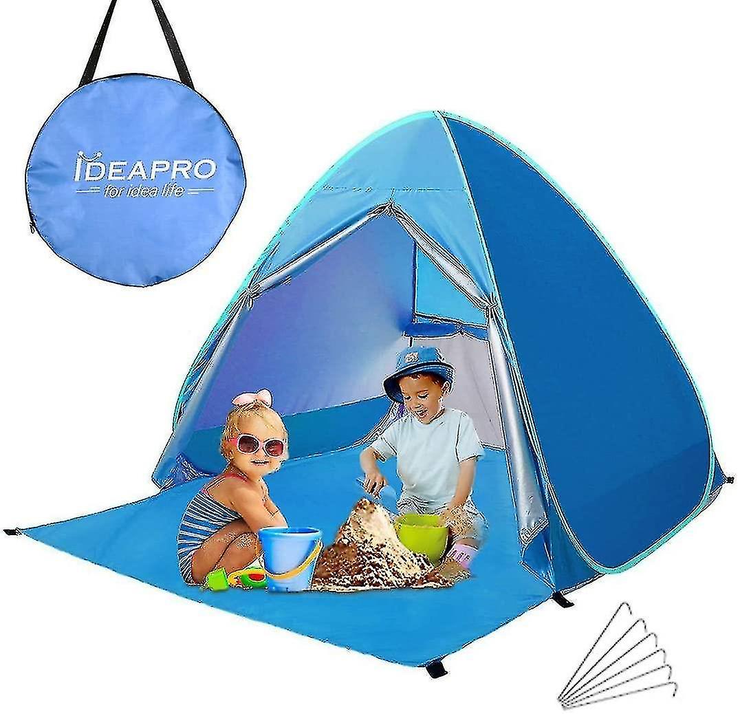 Foldable Simple Quick Open Beach Fully Automatic Swimming Tent Blue