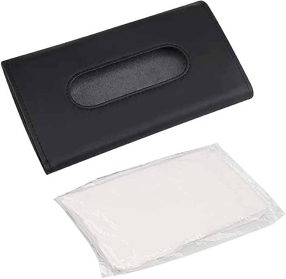 Pu Leather Car Visor Tissue Holder