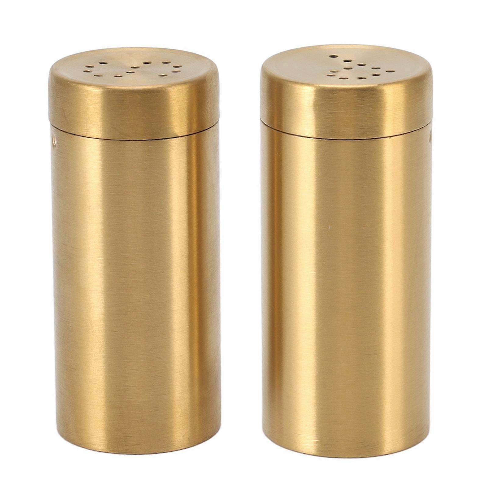 2Pcs Spice Bottle Stainless Steel Rustproof Screw Open Top Seasoning Shaker Bottle for Salt Sugar Pepper Paprika