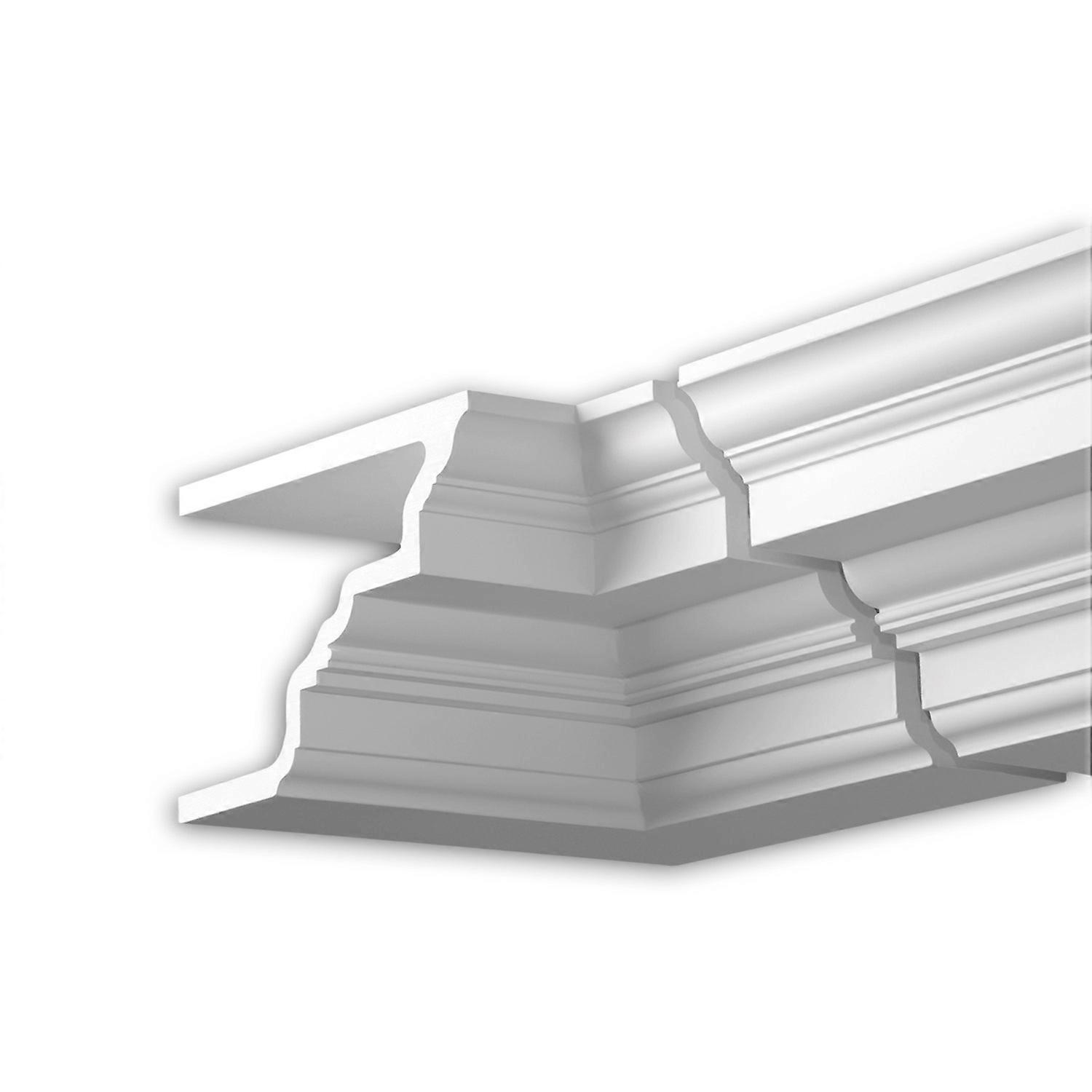 Profhome Decor 1 x Internal angle joint element 431221 Profhome white Rigid polyurethane foam pre-primed lightweight, sturdy