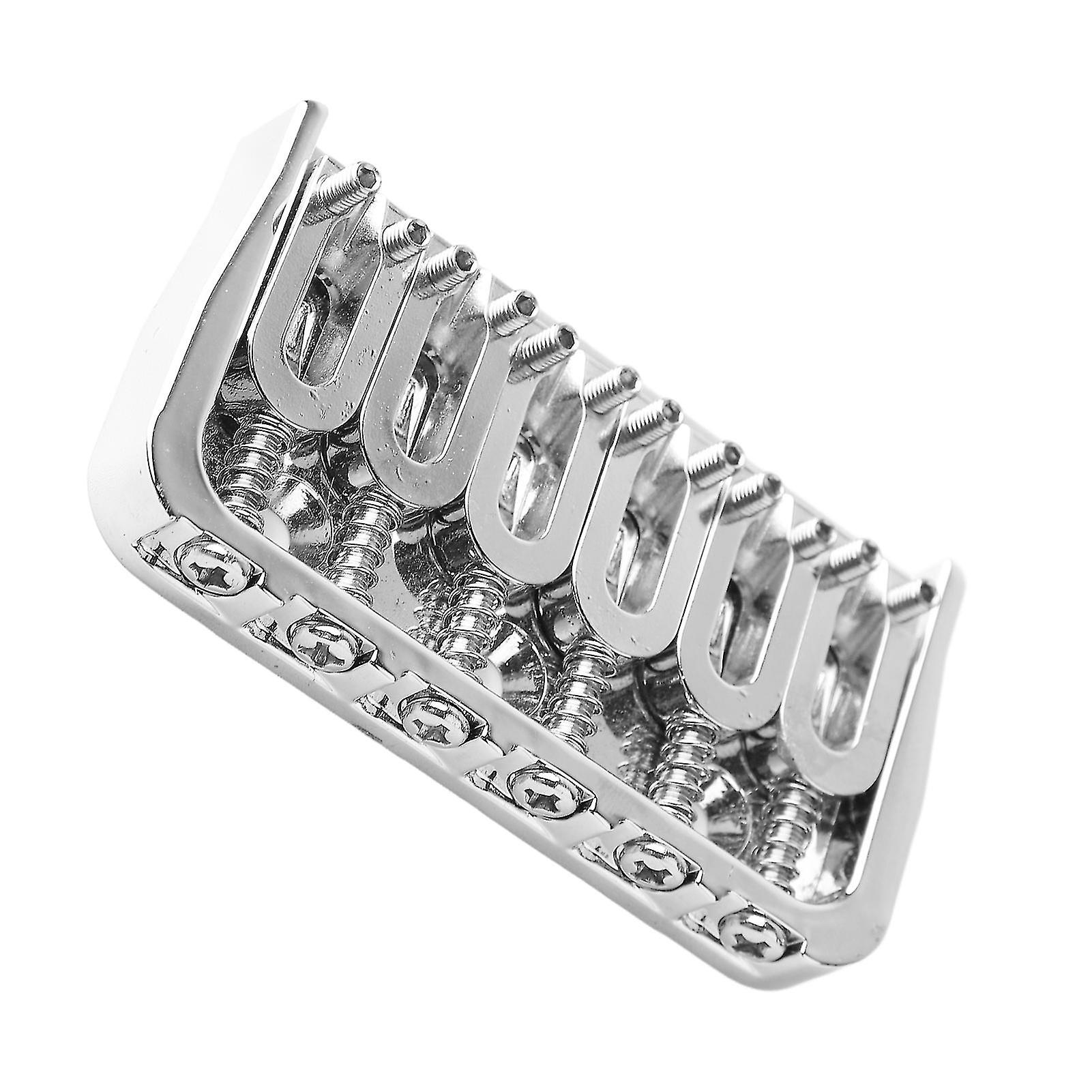 Fixed Guitar Bridge Brass Chrome 7cm Replacement Tool Accessory