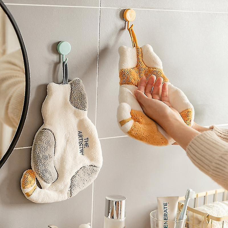 2pcs Cute Cat Hand Towel For Absorbent Microfiber Kitchen Towel High-efficiency Tableware Cleaning Towel Kitchen Tools
