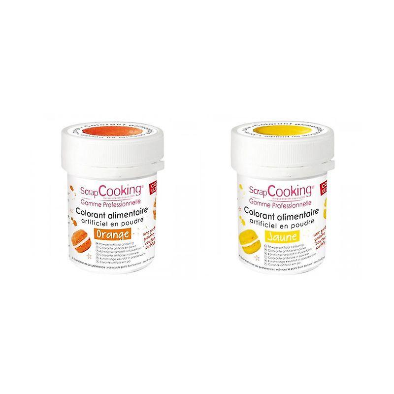 2 powdered food colorings - orange-yellow
