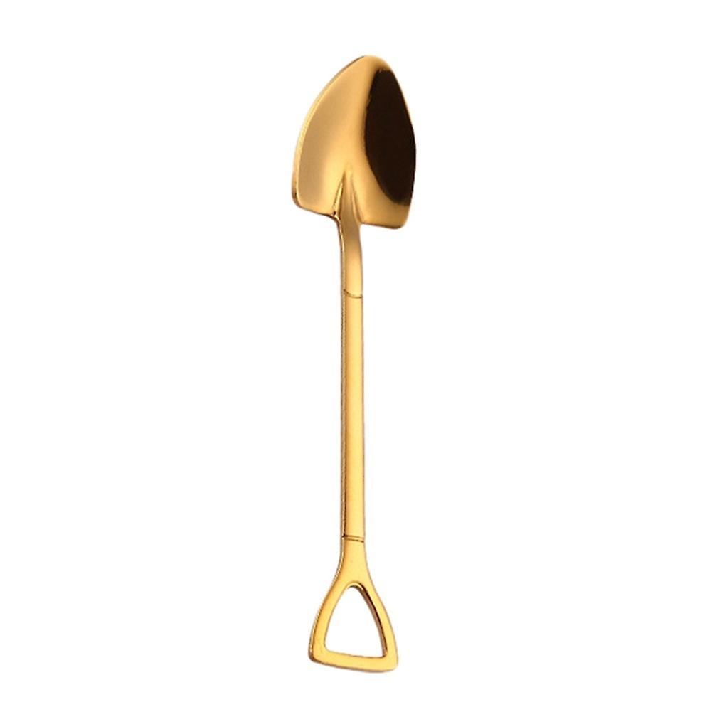 ZHOUBA Durable Stainless Steel Colorful Shovel Shape Handle Mixing Spoon Drinking Tool