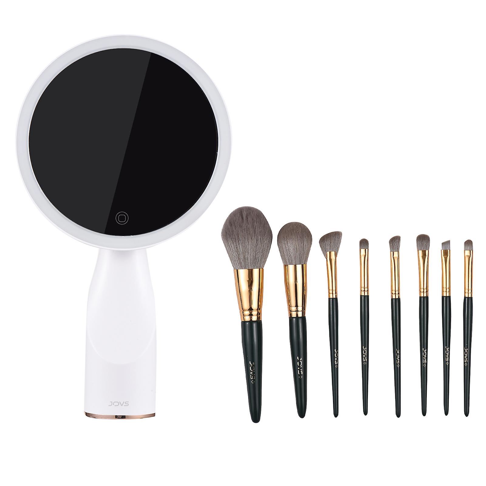 Makeup Mirror With Lamp Cosmetic Mirror 8pcs Makeup Brush Kit