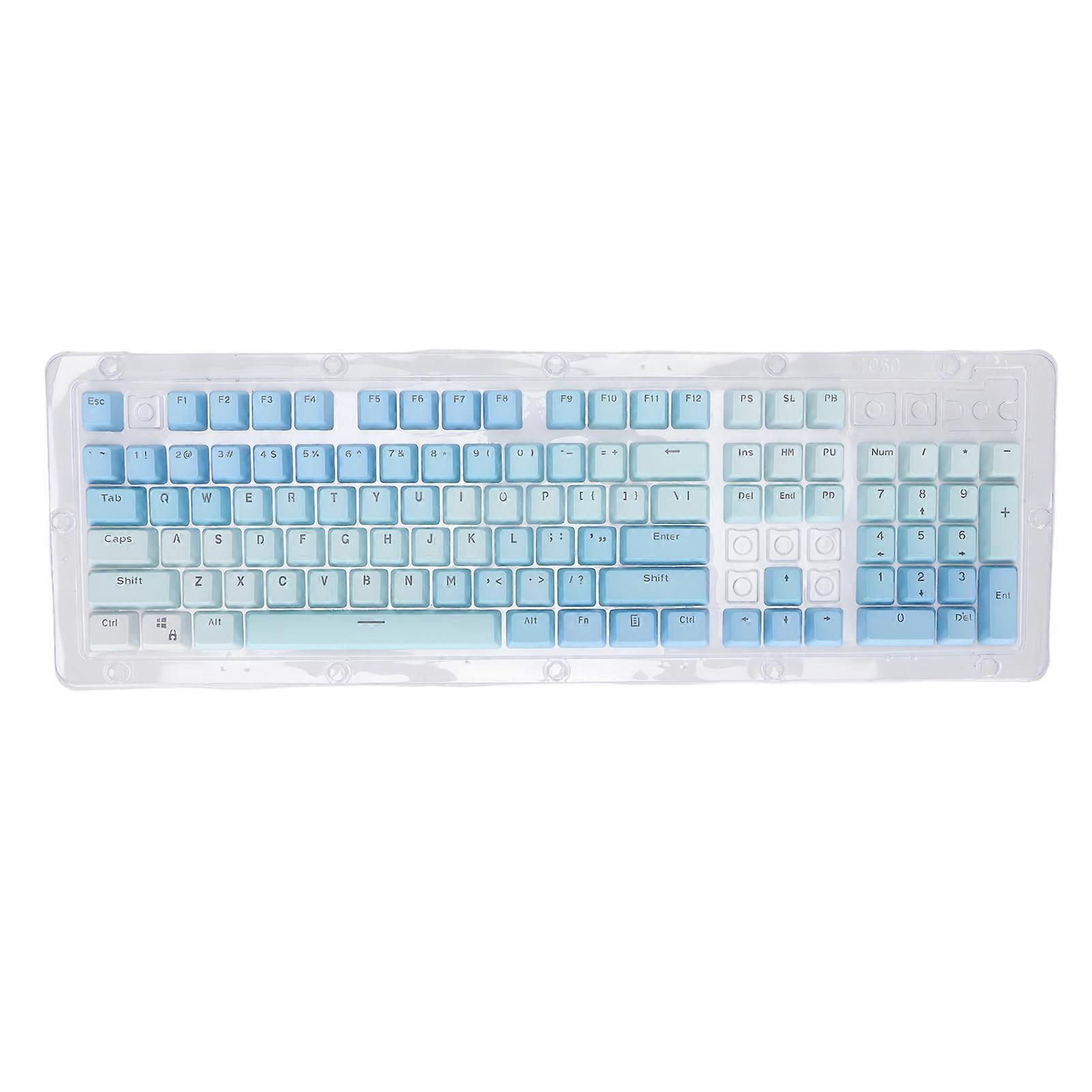 Keyboard Keycaps 104 Keys Two Color Translucent PBT Material Ergonomic Design Computer Accessories