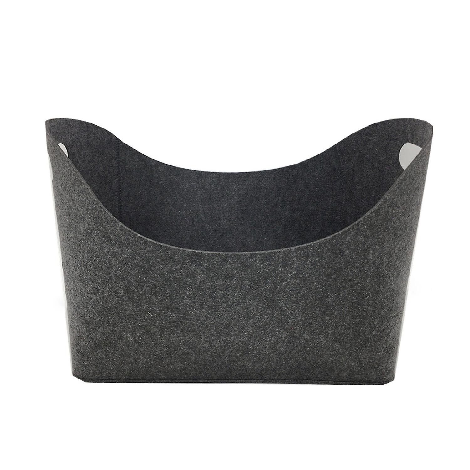 Storage Bag High Capacity Foldable with Handle Hole Felt Cloth Magazine Storage Rack Storage Basket