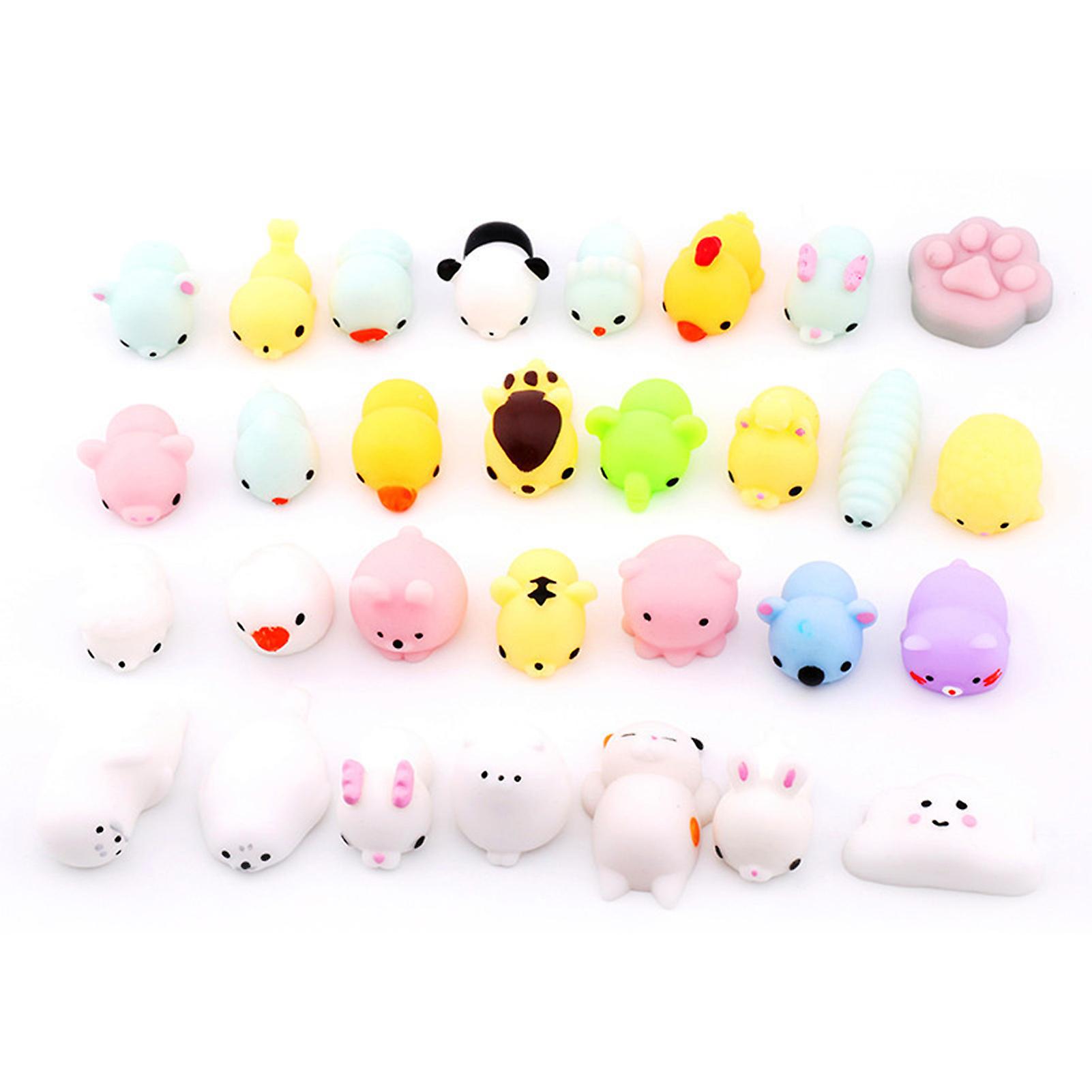 50 Pcs Colorful Mini Stress Relief Toys High Resilience Soft Sensory Animal Toys