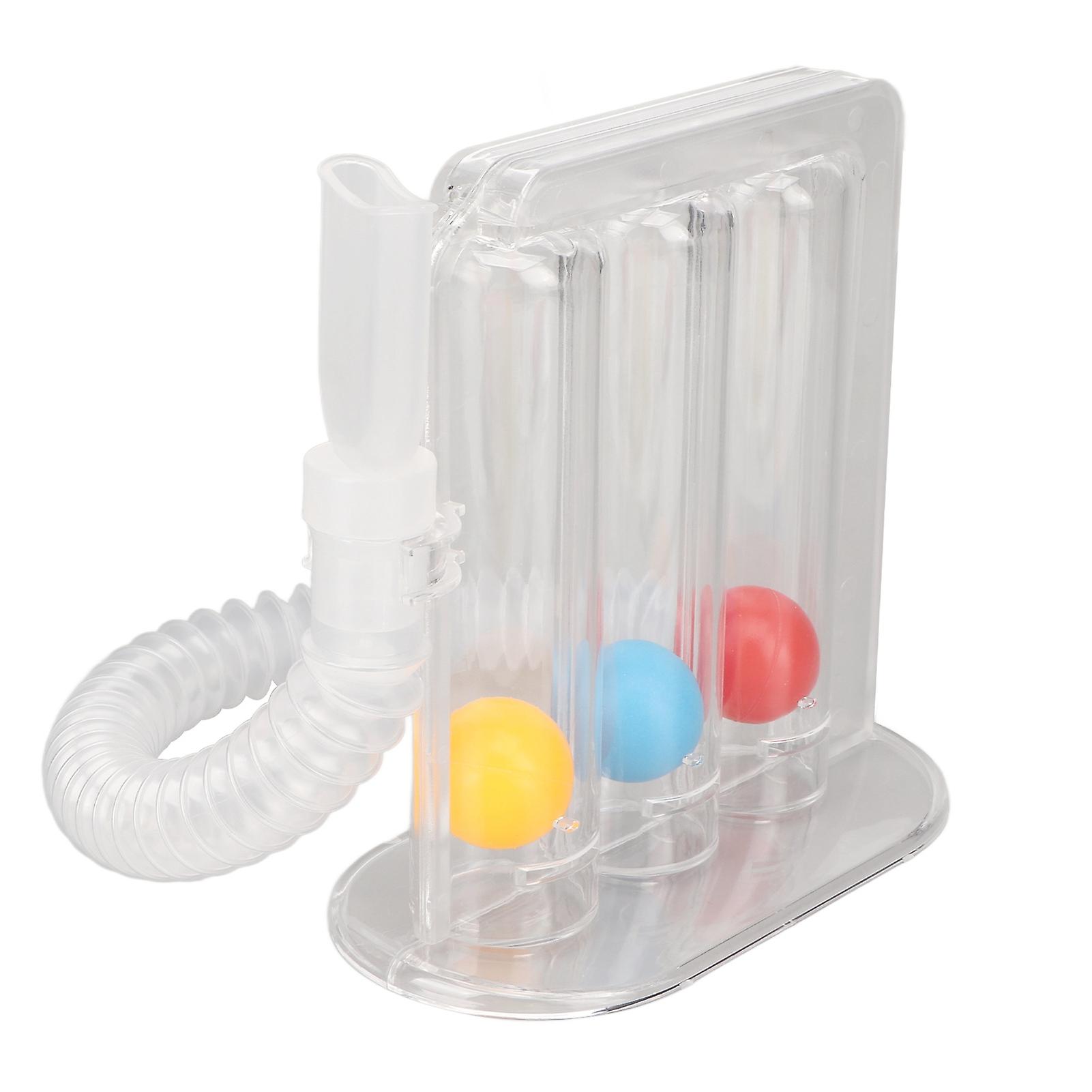 Deep Breathing Exerciser 3 Color Blowing Ball Lung Capacity Training Measurement System Device