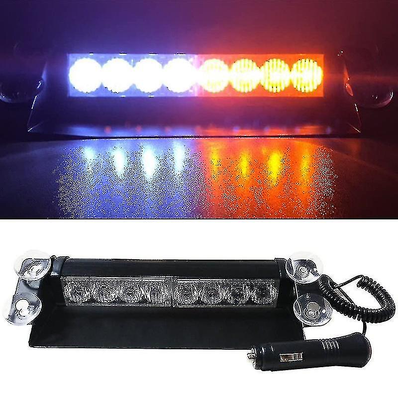 Led Windshield Dash Strobe Emergency Flash Light Warning Light Bar Plice Strobe Light Car Truck School Bus Signal Lamp With Sucker Holder -gt