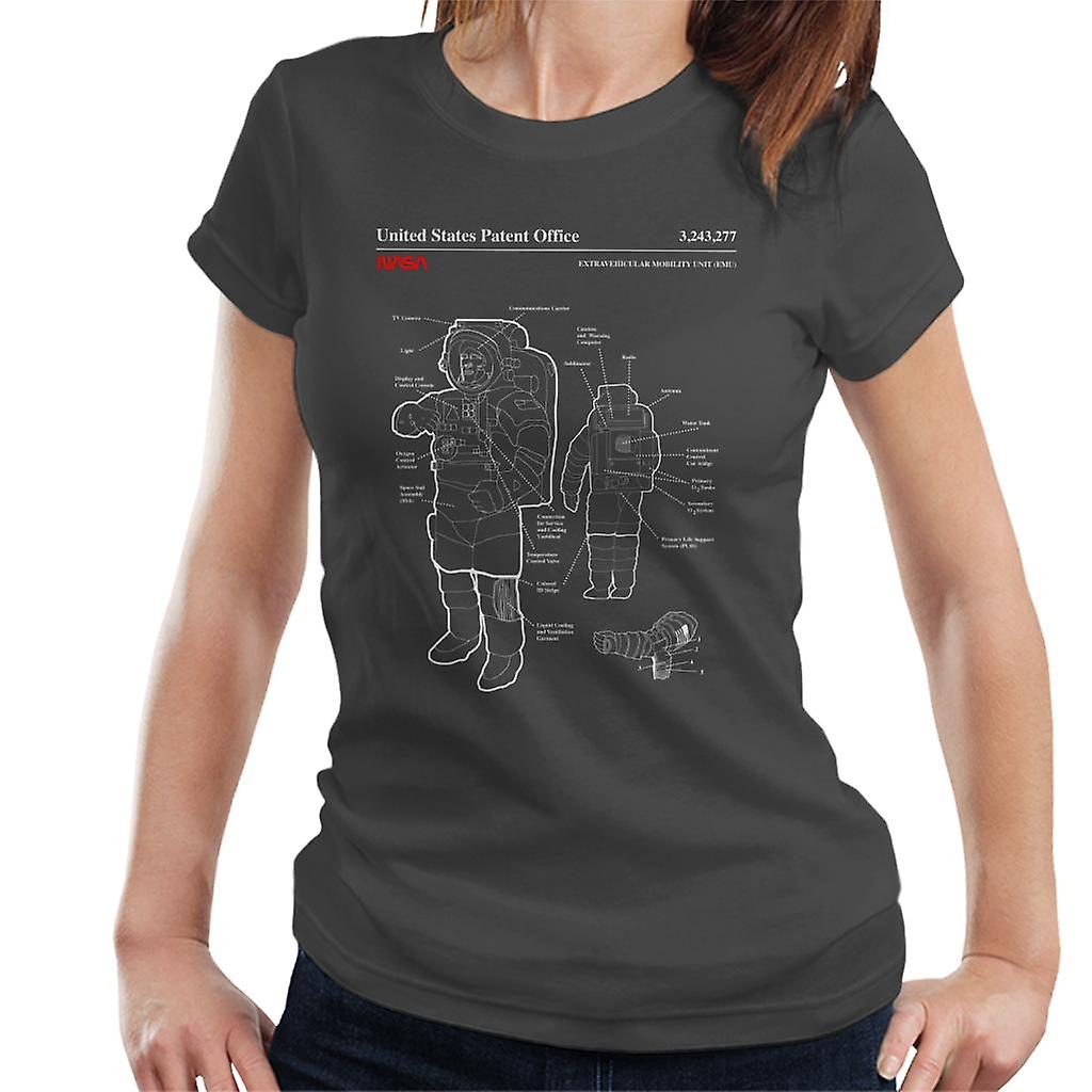 NASA EMU Spacesuit Blueprint Women's T-Shirt