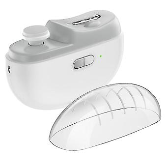 Electric Automatic Nail Clipper With Light & 2 Speeds, Fingernail Cutter And Polisher Nail Scraps Storage Rechargeable