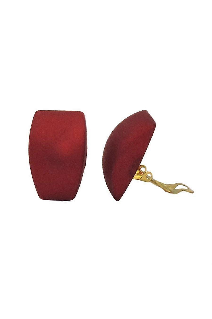 Earring Clip-on Trapezium Light Red - Gl01368