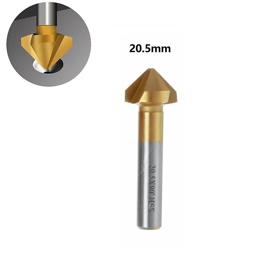 3 Flute HSS Countersink Drill Bit 90 Degree Countersinks Chamfer Tools Drill Bits Chamfer Cutters 6.3/8.3/10.4/12.4/16.5/20.5mm~9549