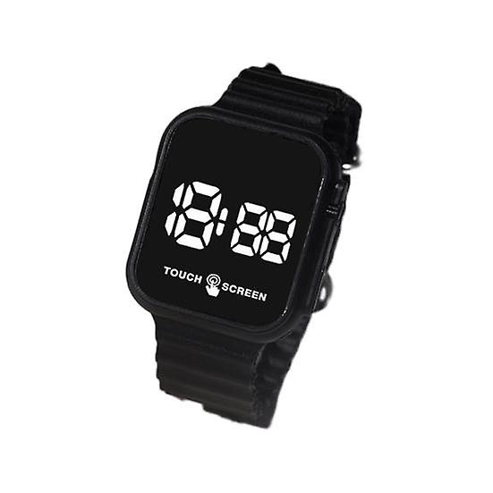 LED Digital Watch Square Dial Large Screen Adjustable Wrist Strap Accurate Time Display Color Optional Fashion Sport Electronic Watch for Men