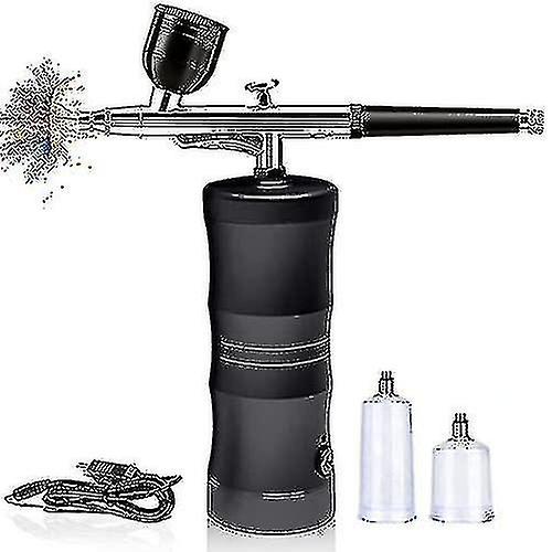 Portable mini air brush spray gun with compressor set single and double action paint set with compre