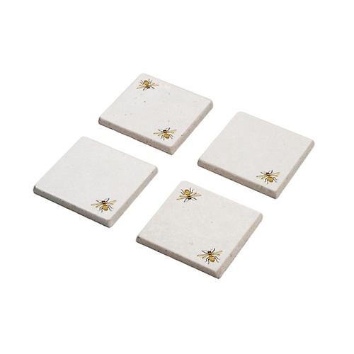 Honey Bee Design Stone Coaster Set for Home Decor