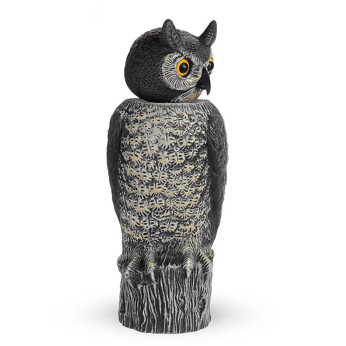 Rotating Head Owl Decoy Protection Repellent Bird Pest Control Scarecrow Garden Yard Decorations