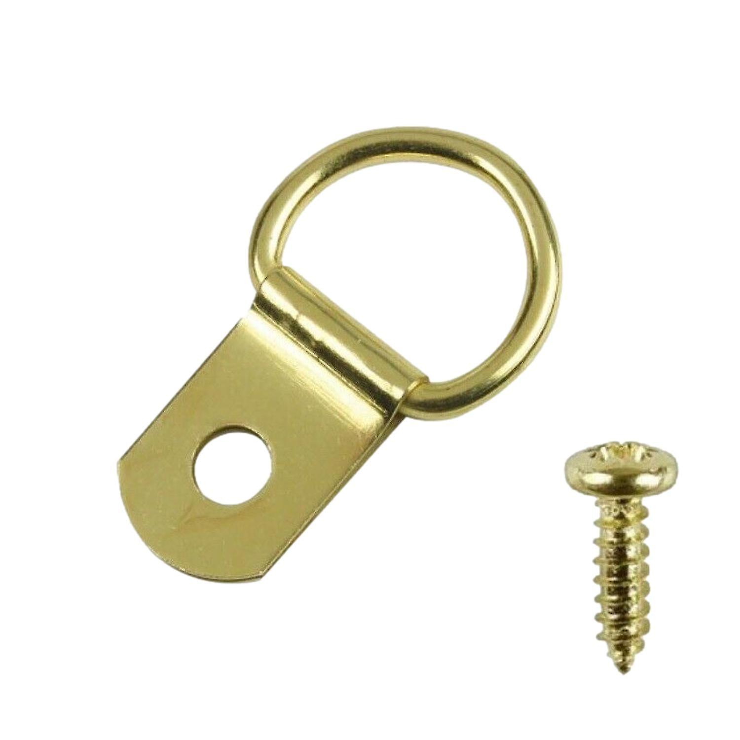 Taskar Brass Εικόνα Κρέμονται D Δαχτυλίδια &; Βίδες (500 Pack)