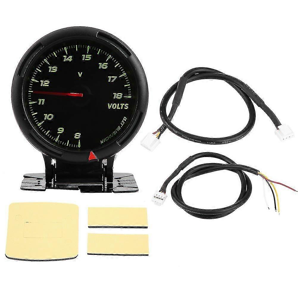 12V 64 color backlight voltmeter voltage meter gauge 8~18v range for auto racer car