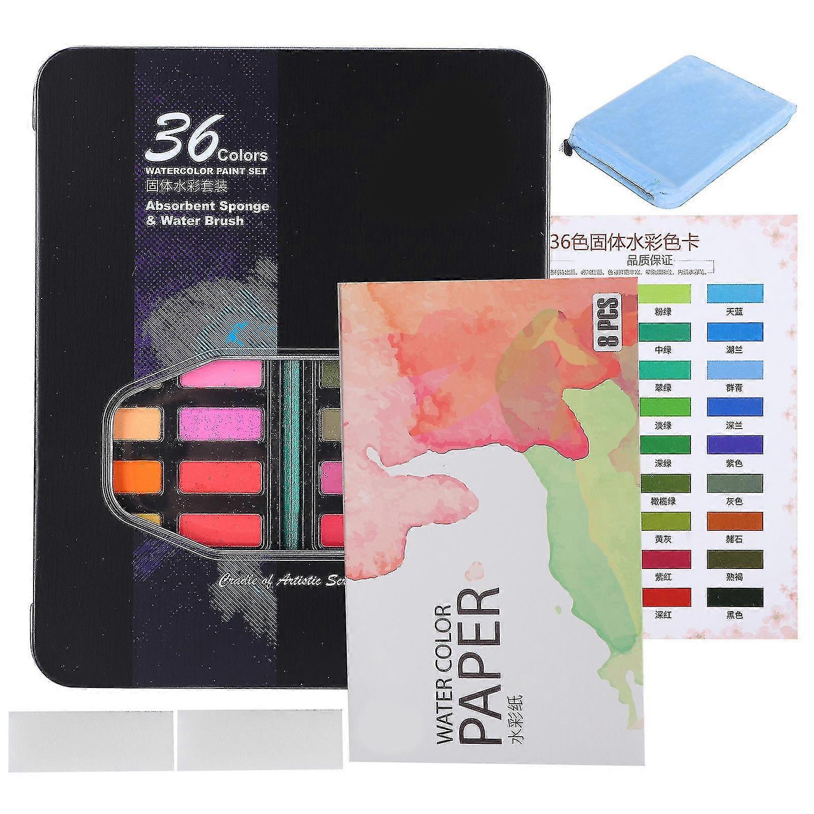 Watercolor Paint Set - 36 Colors for Beginners Artists and Hobbyists