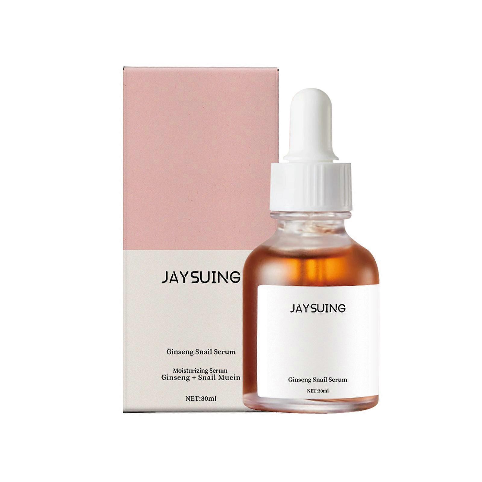 Jaysuing Ginseng Snail Essence Fading Wrinkle Brightening Skin Color Moisturizing Repair Skin Dull AntiWrinkle Essence 30Ml