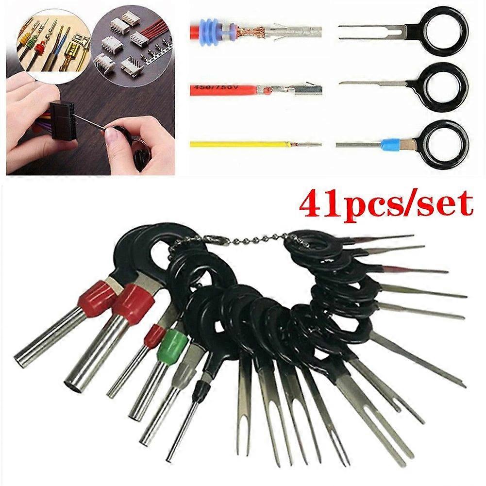 Car Repair removal tool 41pcs Car Terminal Removal Tool Puller Car Electrical Wiring Crimp Connector Pin Kit Auto Repair Tools ST1M618
