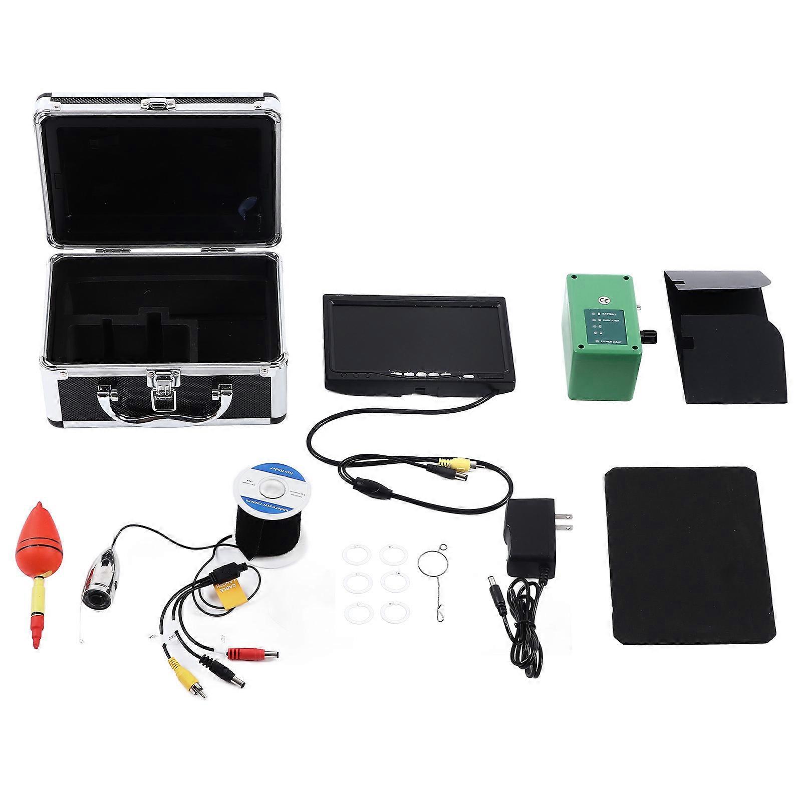 Portable Underwater Fishing Camera Aluminum Alloy Plastic 7in HD LED Monitor Fish Finder 110240V Wide VoltageUS Plug NO.9496