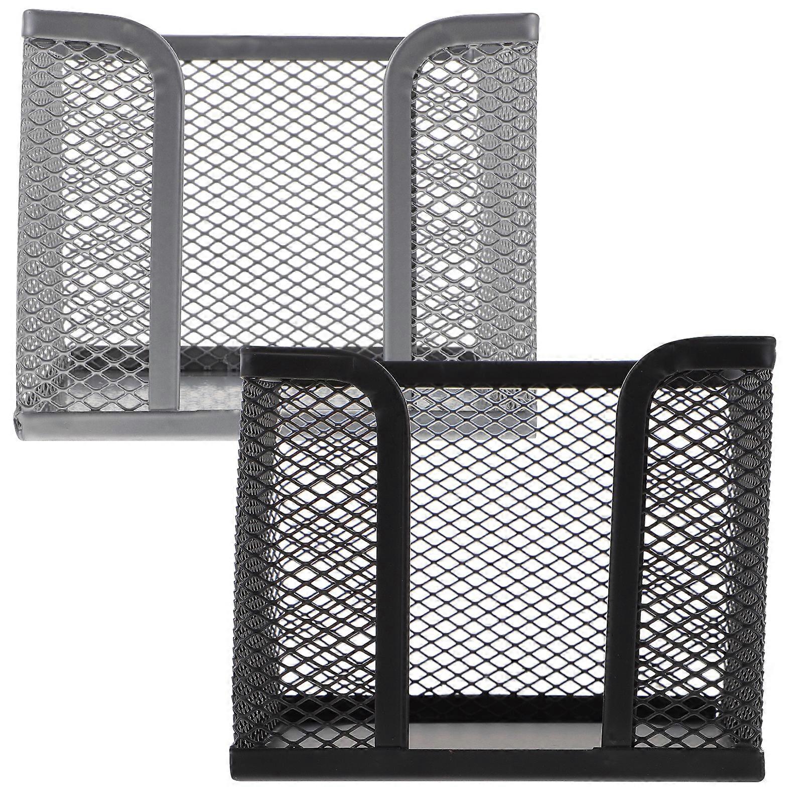 2pcs Note Paper Holders Desktop Memo Pad Holders Notepad Containers for Office Classroom