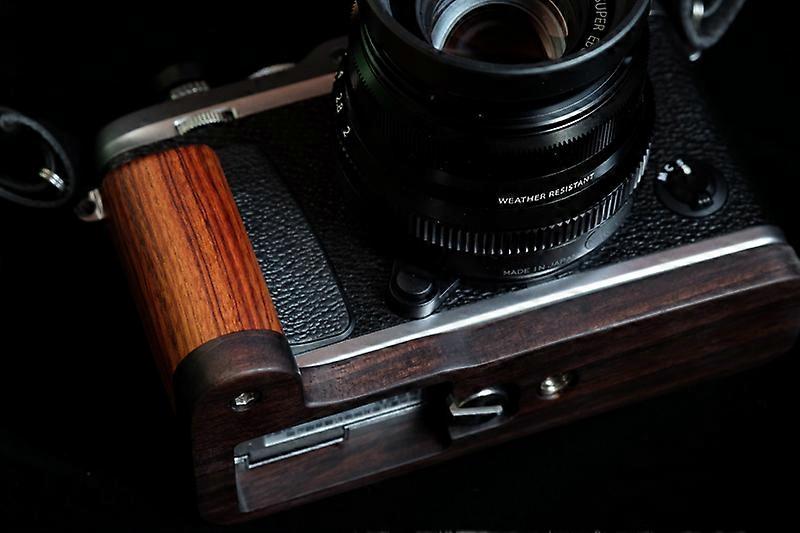 Support de poignée en bois de noyer en bois fait à la main L pour appareil photo Fuji Fuji Xe3 X-e3