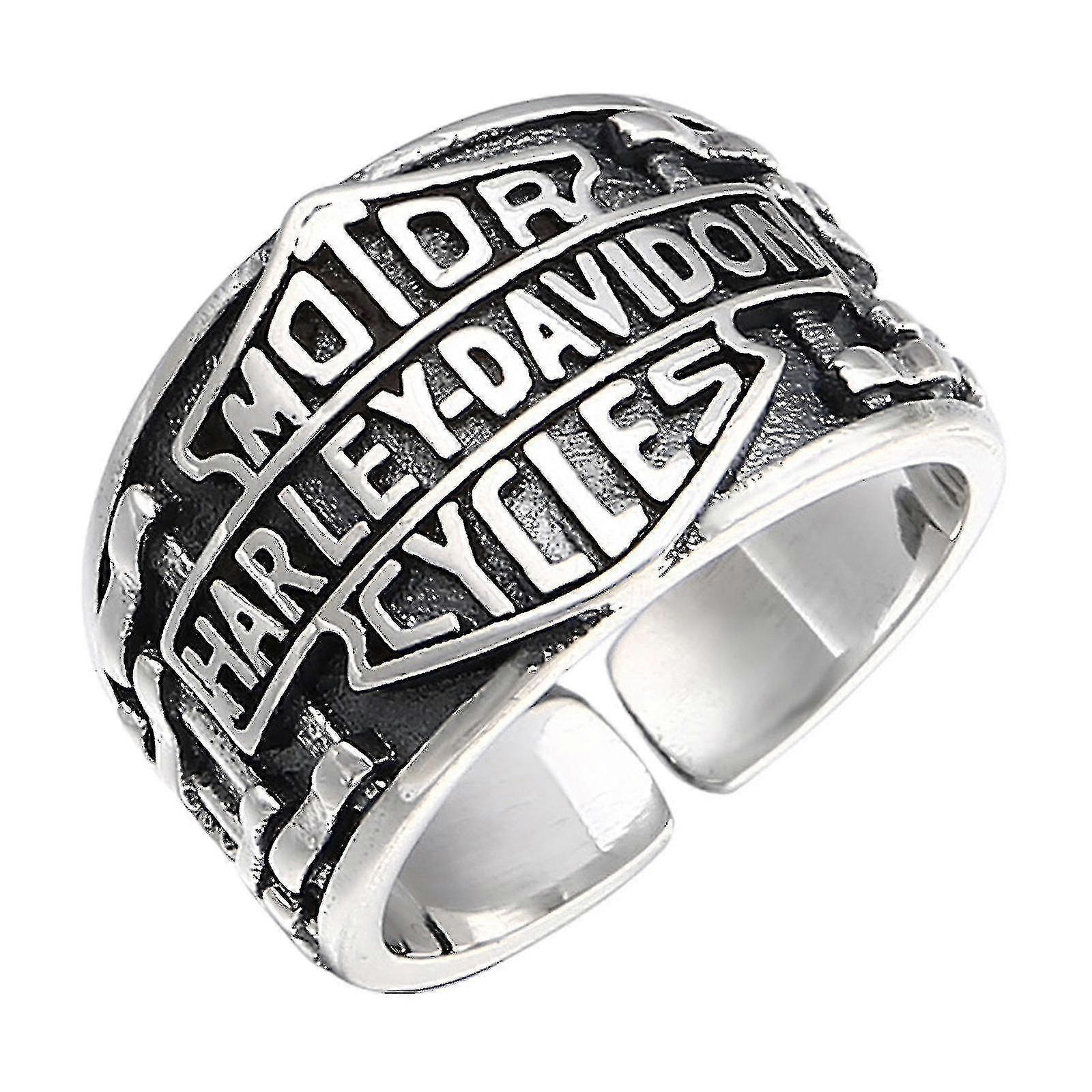 Anillo Sello Harley, Anillo Biker de Plata de Ley 925.