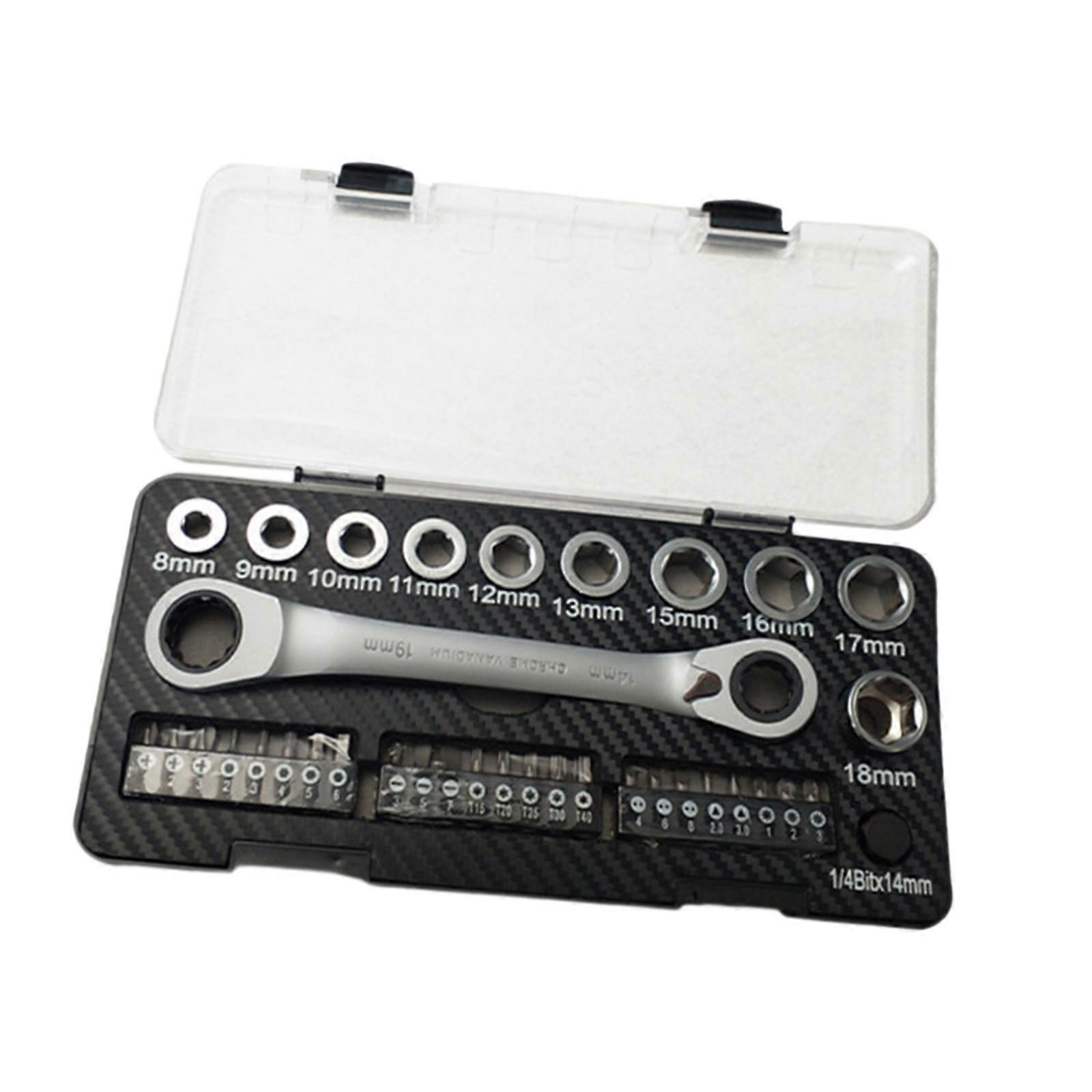 36 Pieces Ratcheting Combination Wrench Set for Household Double Head Wrench