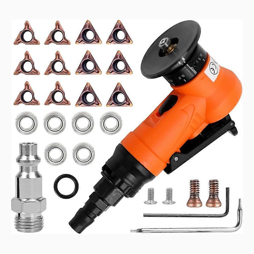 Mini Chamfering Machine,Handheld Air BevelingMachine Pneumatic Tool Air Beveling Tool Edge Beveler Set 3