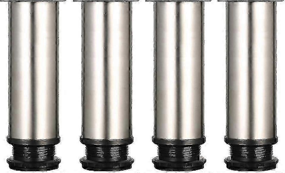 金属製の調節可能な家具の脚 ステンレス製のテーブルの脚 高さ調節可能な丸いスチール製の脚 最大荷重:15 cm - ネジ付き - Ri