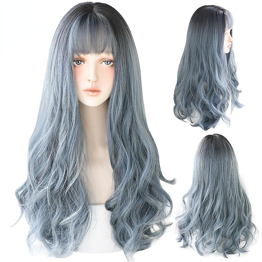 Wig Lolita Wig Women's Wave Ombre Brown Black Layer Hair Heat