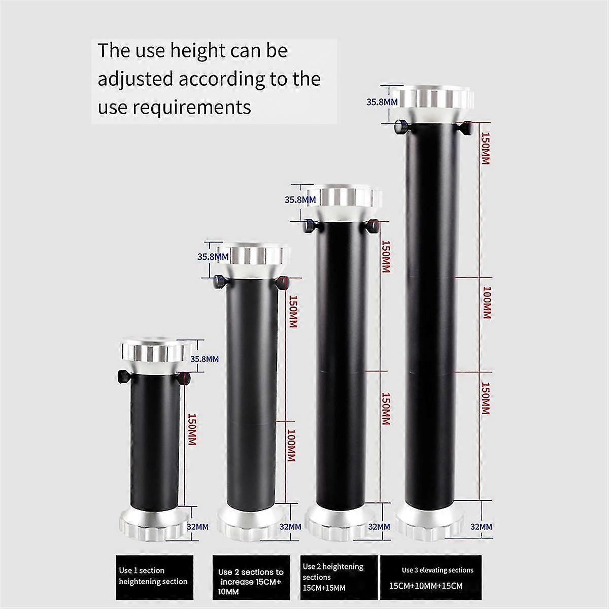 Three Section Extension Tube For Increase Height Between Equatorial Mount And Tripod Telescope Acce