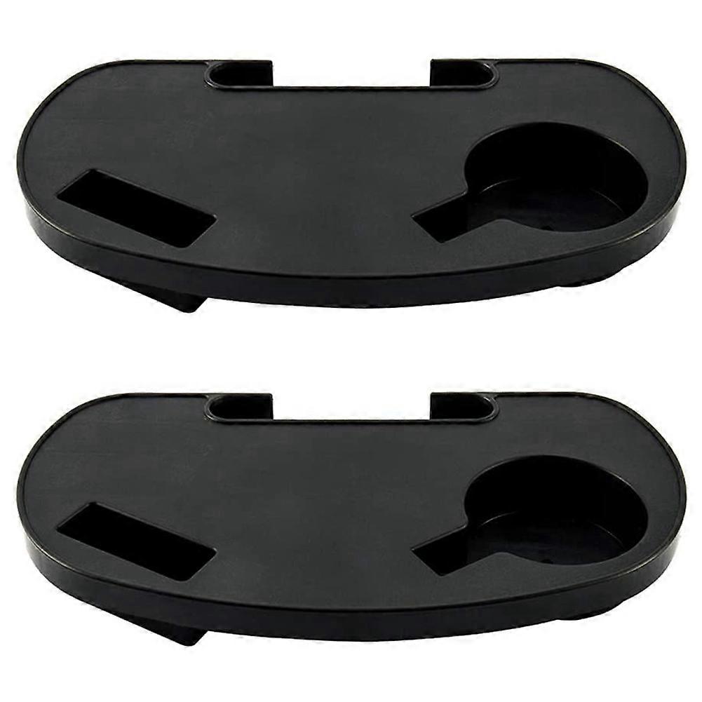 2Pcs Oval Chair Cup Holder,Clip on Chair Table Chair Tray with Cellphone Slot and Snack Tray