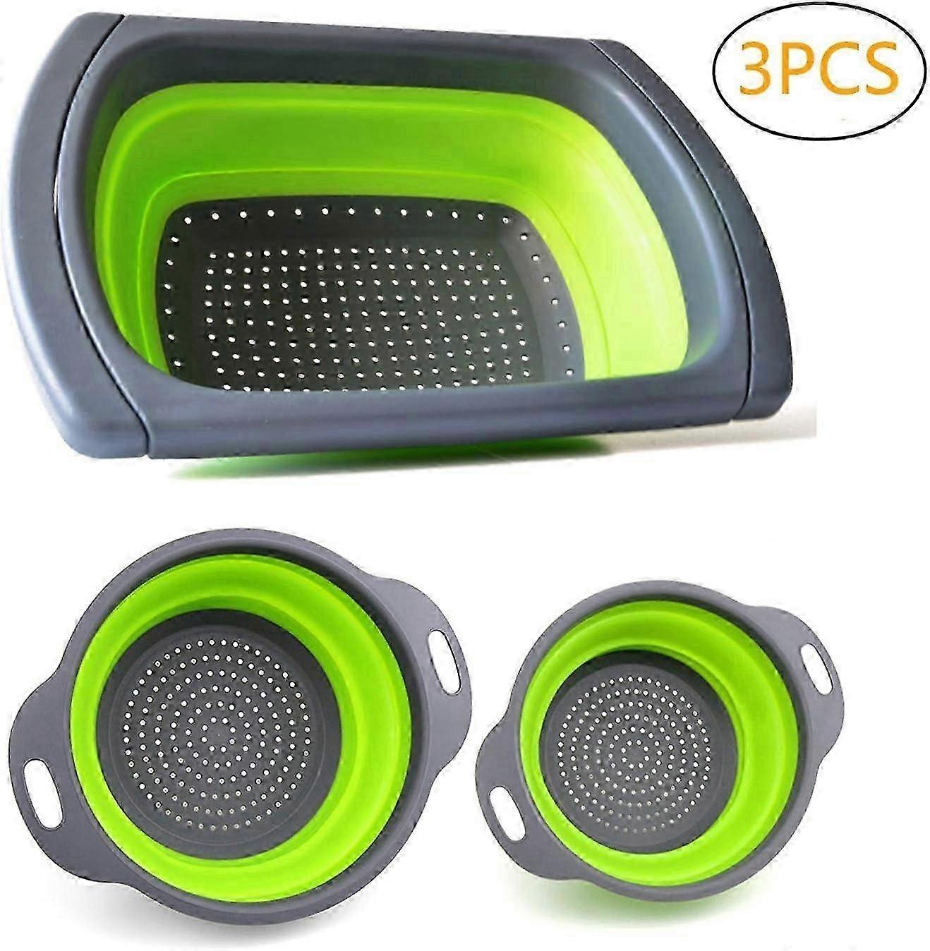 Kitchen Accessory Collapsible Colander Set Collapsible Over Sink Drip Colander Vegetable/Fruit Kitch