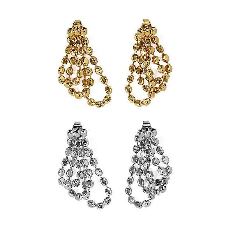 レディースイヤリングロングタッセルライトラグジュアリーイヤリングレディース真鍮