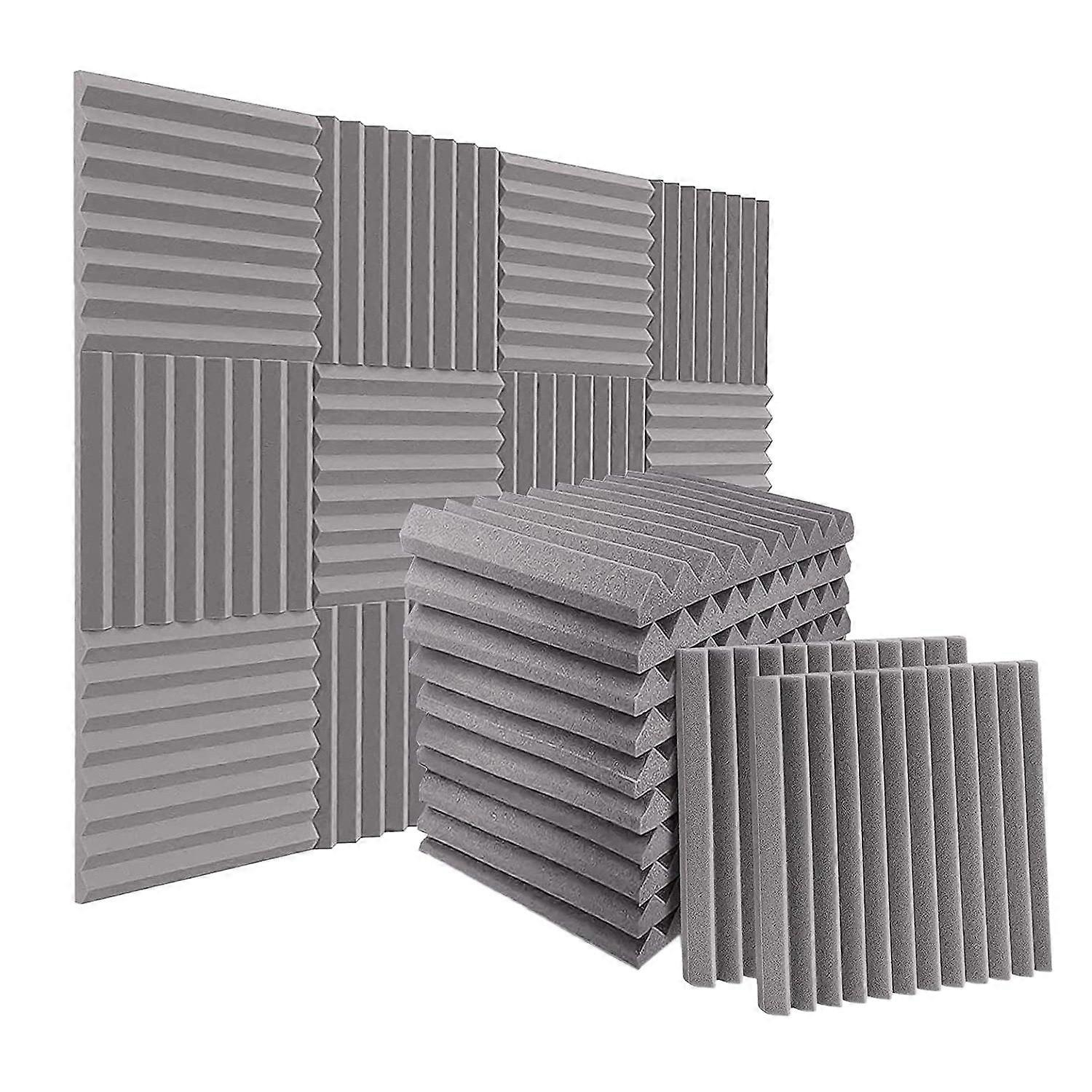 24Pack 1 Inch X 12 Inch X12 Inch Soundproof Foam Panels Sound Absorbing Insulation for Recording St